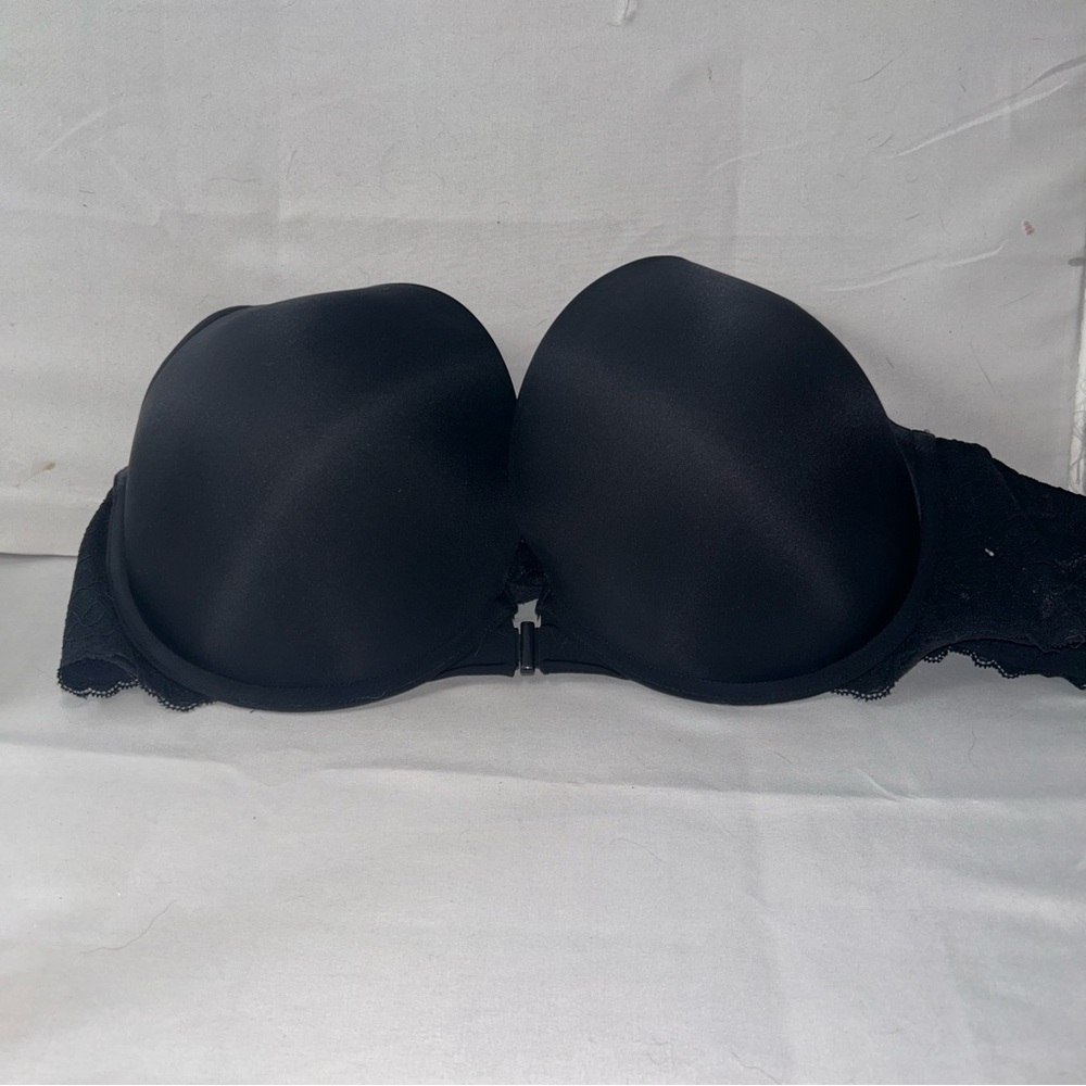 Torrid Bra black lace front closure lightly padded underwire bra 46C